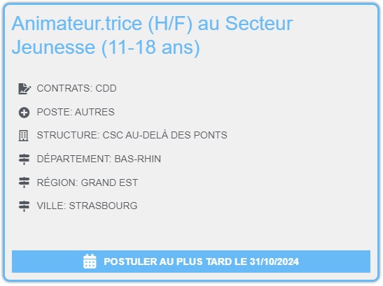 Offre d'emploi