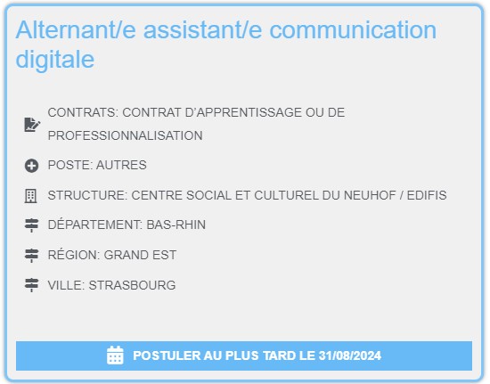 Offre d'emploi